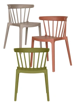 Stylisher Esszimmerstuhl Outdoorstuhl Gastro Bliss Kunstoff Taupe-WOOOD Best