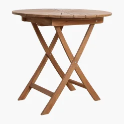 Teakholz Outdoortisch Klapptisch Sunset Ø 80-Raw Materials Clearance
