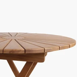 Teakholz Outdoortisch Klapptisch Sunset Ø 80-Raw Materials Clearance