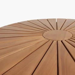 Teakholz Outdoortisch Klapptisch Sunset Ø 80-Raw Materials Clearance