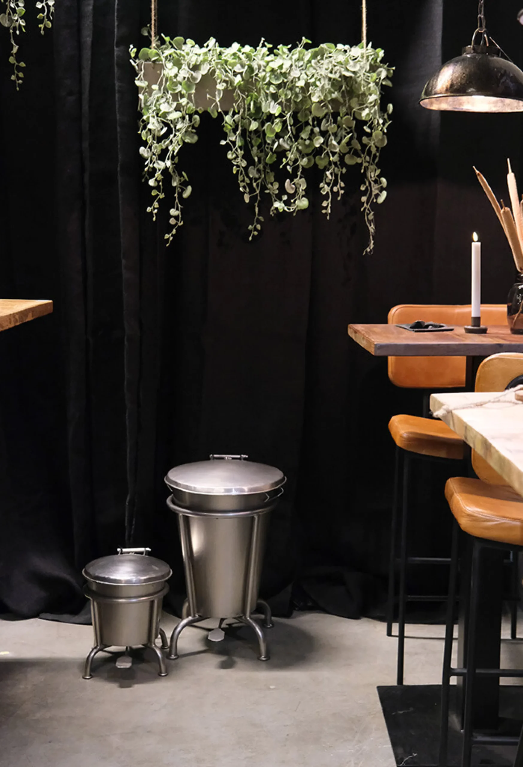 Treteimer Vintage Abfalleimer Industrial Silber Groß Poliert-Vintagehaus Accessoires Best