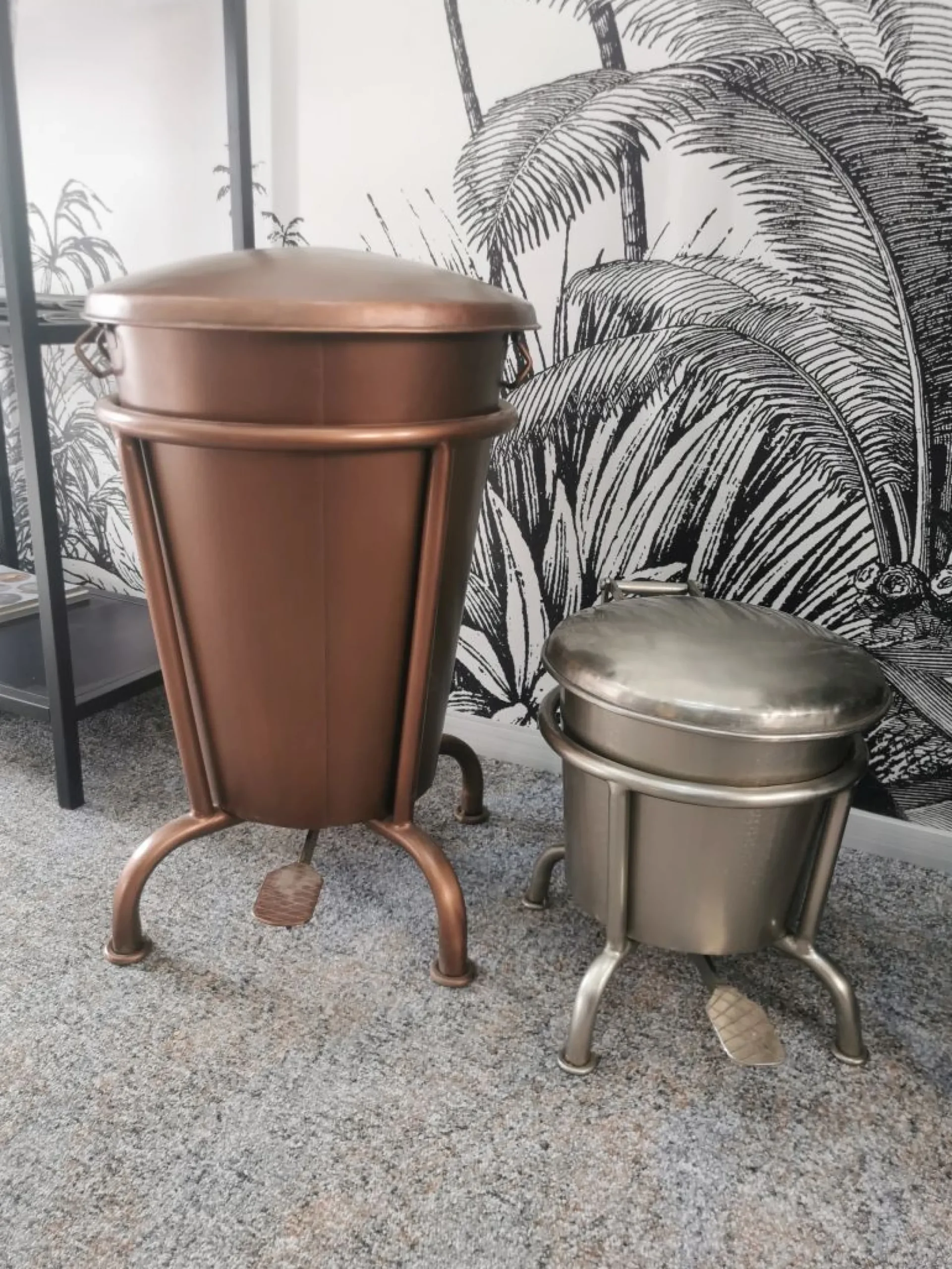 Treteimer Vintage Abfalleimer Industrial Kupfer Groß-Vintagehaus Accessoires Outlet