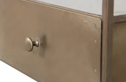 TV-Board Sideboard Depart Industrial Metall Gold Glas 115-BePureHome Clearance