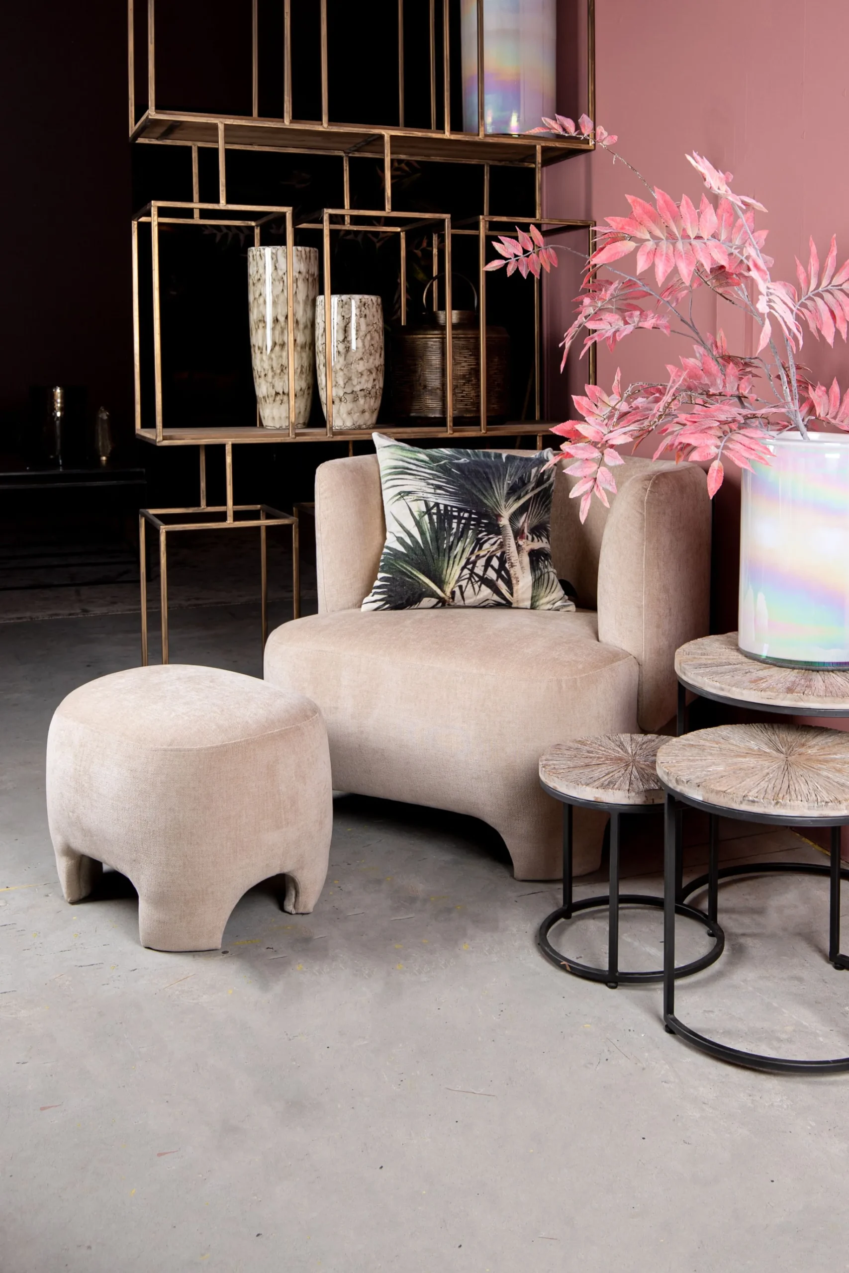 Vintage Couchtisch Natural Chic recyceltes Ulmenholz Klein-PTMD Hot