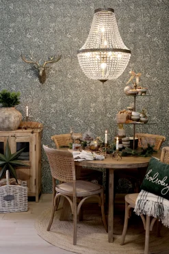 Vintage Etagere Claire Glasböden Antik-Messing 82 cm-Chic Antique Best