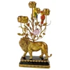 Vintage Kerzenständer Kerzenleuchter Löwe Gold 5 flamming-Vintagehaus Accessoires Online