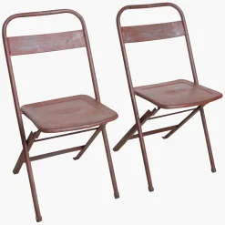 Vintage Klappstuhl Easy Balkonstuhl Esszimmerstuhl Antik-Rot Outdoor-Raw Materials Clearance