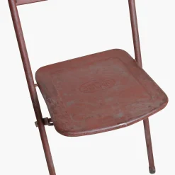 Vintage Klappstuhl Easy Balkonstuhl Esszimmerstuhl Antik-Rot Outdoor-Raw Materials Clearance