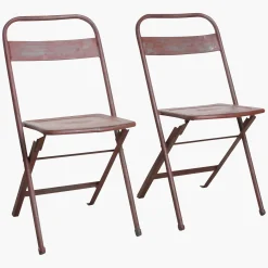 Vintage Klappstuhl Easy Balkonstuhl Esszimmerstuhl Antik-Rot Outdoor-Raw Materials Clearance