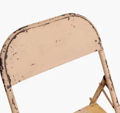 Vintage Klappstuhl Easy Balkonstuhl Esszimmerstuhl Apricot Outdoor-Raw Materials New