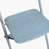 Vintage Klappstuhl Easy Balkonstuhl Esszimmerstuhl Hellblau Outdoor-Raw Materials New