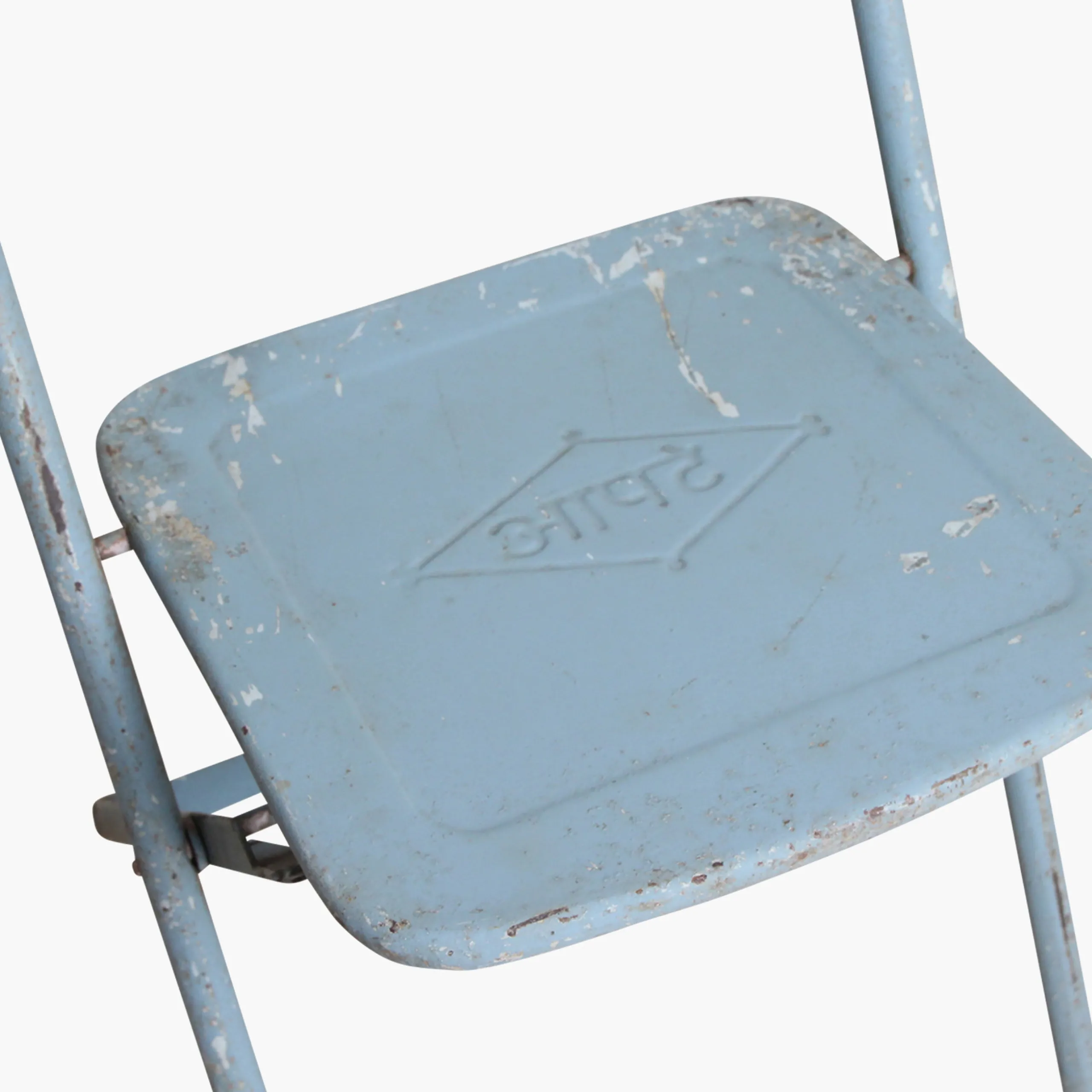 Vintage Klappstuhl Easy Balkonstuhl Esszimmerstuhl Hellblau Outdoor-Raw Materials New