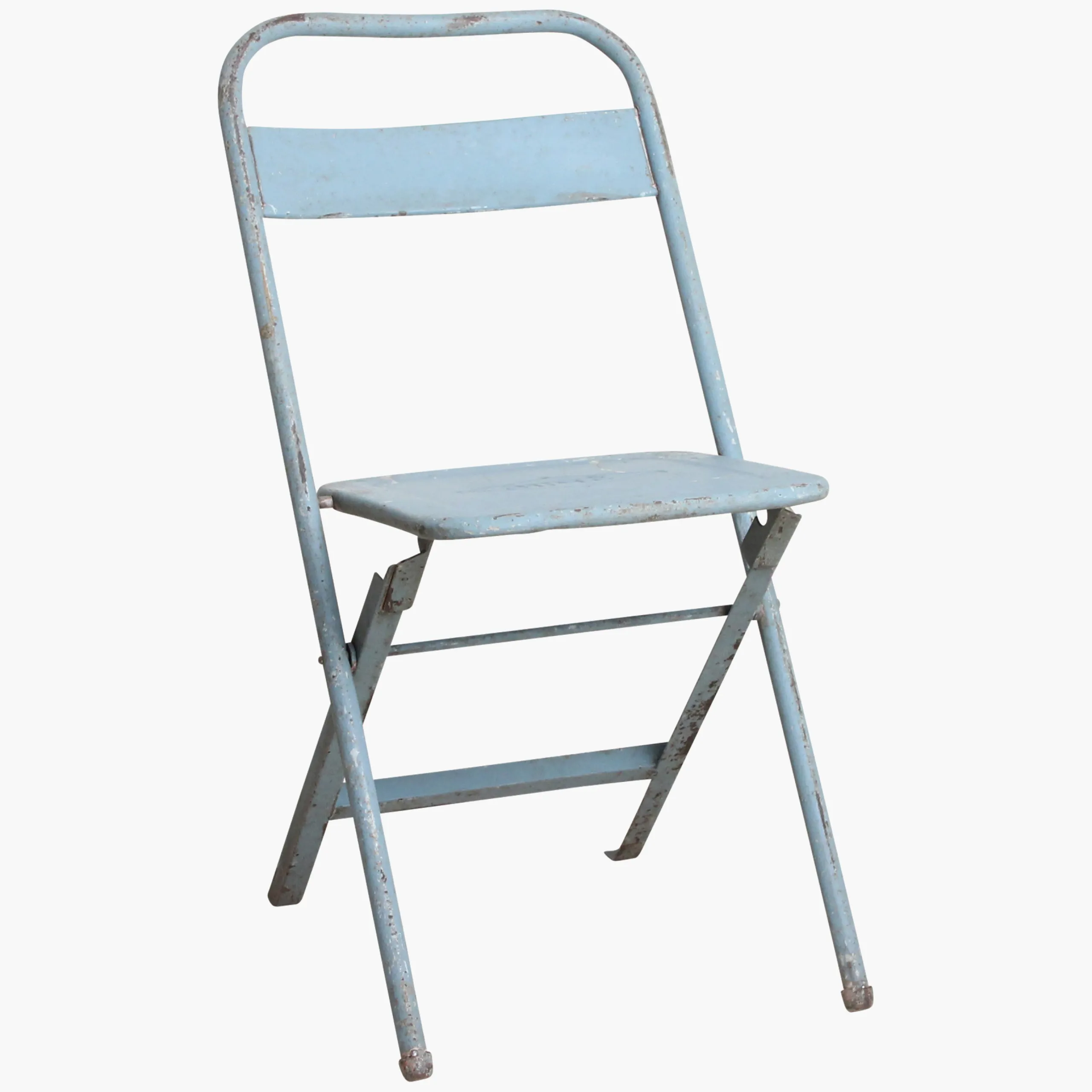 Vintage Klappstuhl Easy Balkonstuhl Esszimmerstuhl Hellblau Outdoor-Raw Materials New