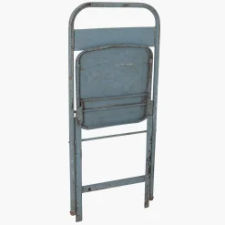 Vintage Klappstuhl Easy Balkonstuhl Esszimmerstuhl Hellblau Outdoor-Raw Materials New