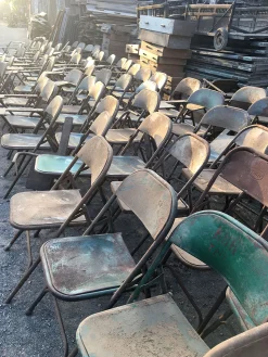 Vintage Klappstuhl Easy Balkonstuhl Esszimmerstuhl Hellblau Outdoor-Raw Materials New