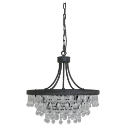 Vintage Kronleuchter Hängelampe Versailles Glasprismen Ø 50 cm-Chic Antique Online