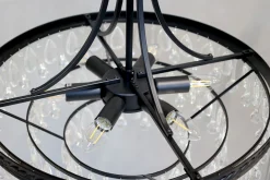 Vintage Kronleuchter Hängelampe Versailles Glasprismen Ø 50 cm-Chic Antique Online