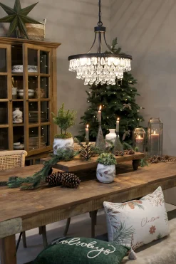 Vintage Kronleuchter Hängelampe Versailles Glasprismen Ø 50 cm-Chic Antique Online