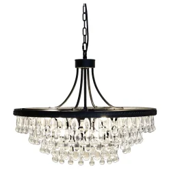 Vintage Kronleuchter Hängelampe Versailles Glasprismen Ø 70 cm-Chic Antique Sale