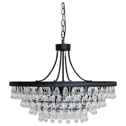 Vintage Kronleuchter Hängelampe Versailles Glasprismen Ø 70 cm-Chic Antique Sale