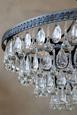 Vintage Kronleuchter Hängelampe Versailles Glasprismen Ø 70 cm-Chic Antique Sale