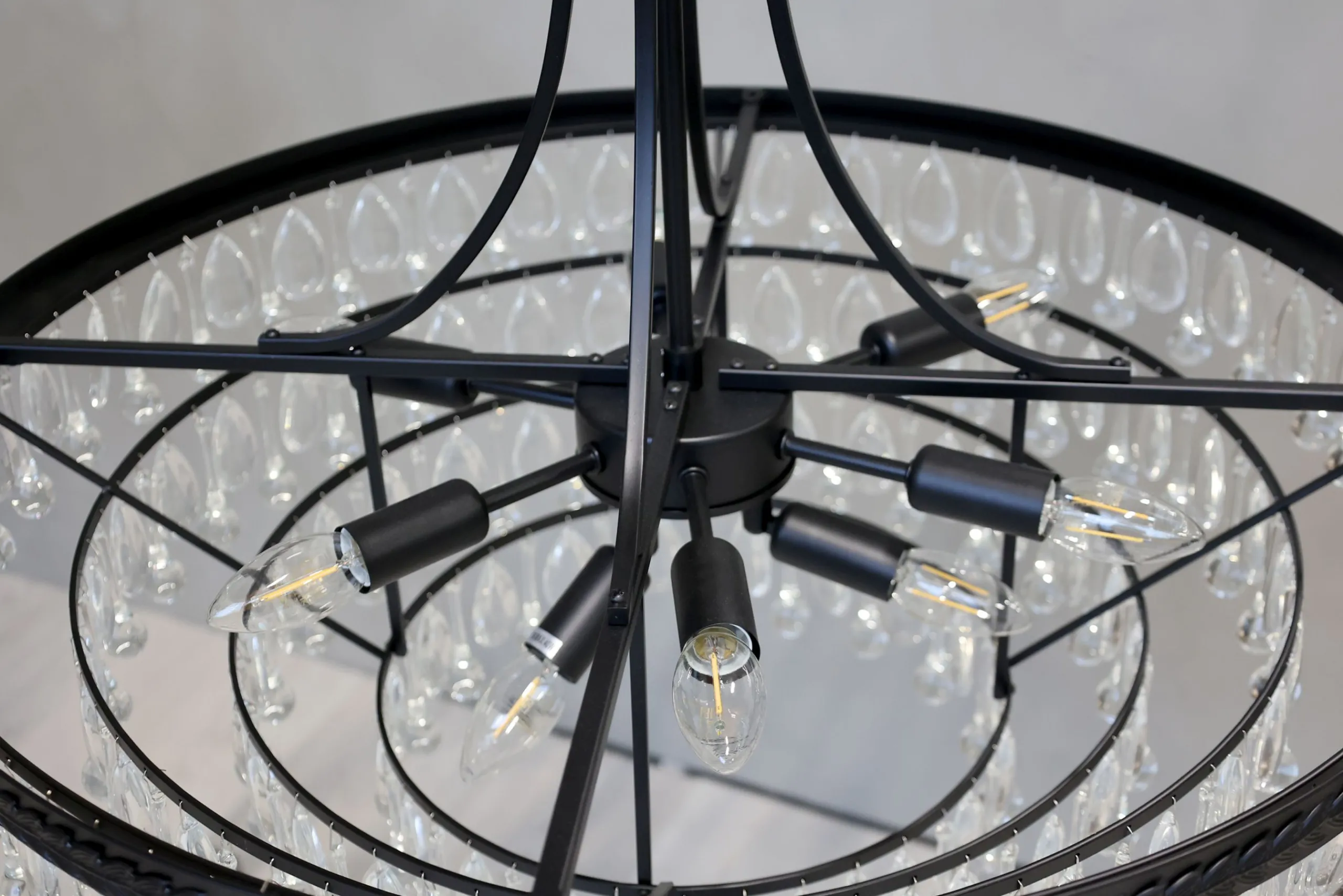 Vintage Kronleuchter Hängelampe Versailles Glasprismen Ø 90 cm-Chic Antique New