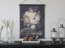 Vintage Leinwandbild Nelkenstrauß Französischer Blumendruck 100/80-Chic Antique