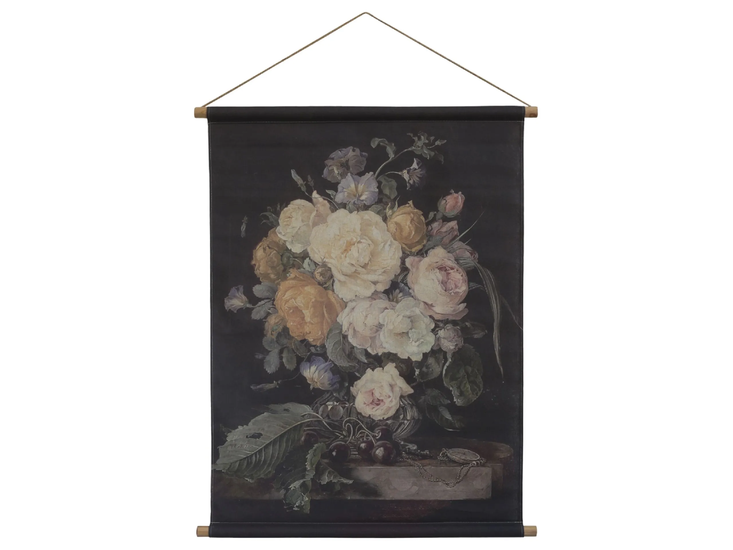 Vintage Leinwandbild Nelkenstrauß Französischer Blumendruck 100/80-Chic Antique