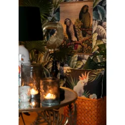 Vintage Leinwandbild Papageien Faunadruck 65/50 cm-Vintagehaus Accessoires New