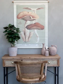 Vintage Leinwandbild Pilze Französischer Floradruck 97/76 cm-Chic Antique Best