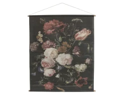 Vintage Leinwandbild Rosen & Nelken Französischer Blumendruck 150/120-Chic Antique Hot