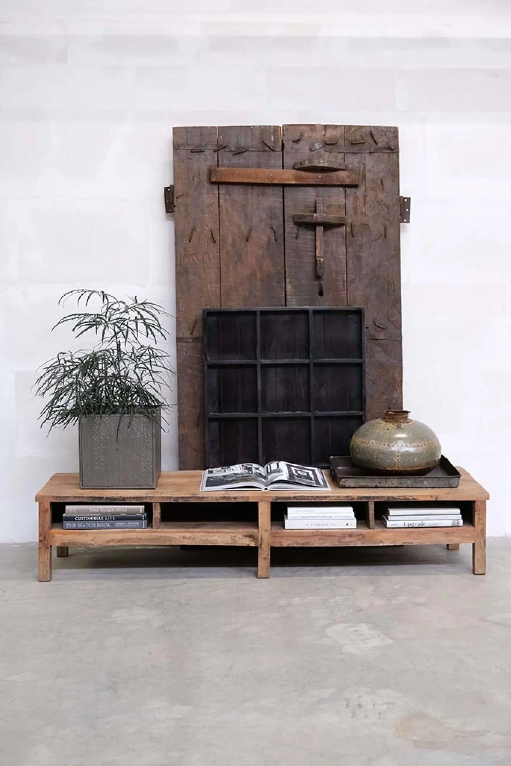 Vintage Metall Vase Antik Deko Vase Nieten-Vintagehaus Accessoires Online