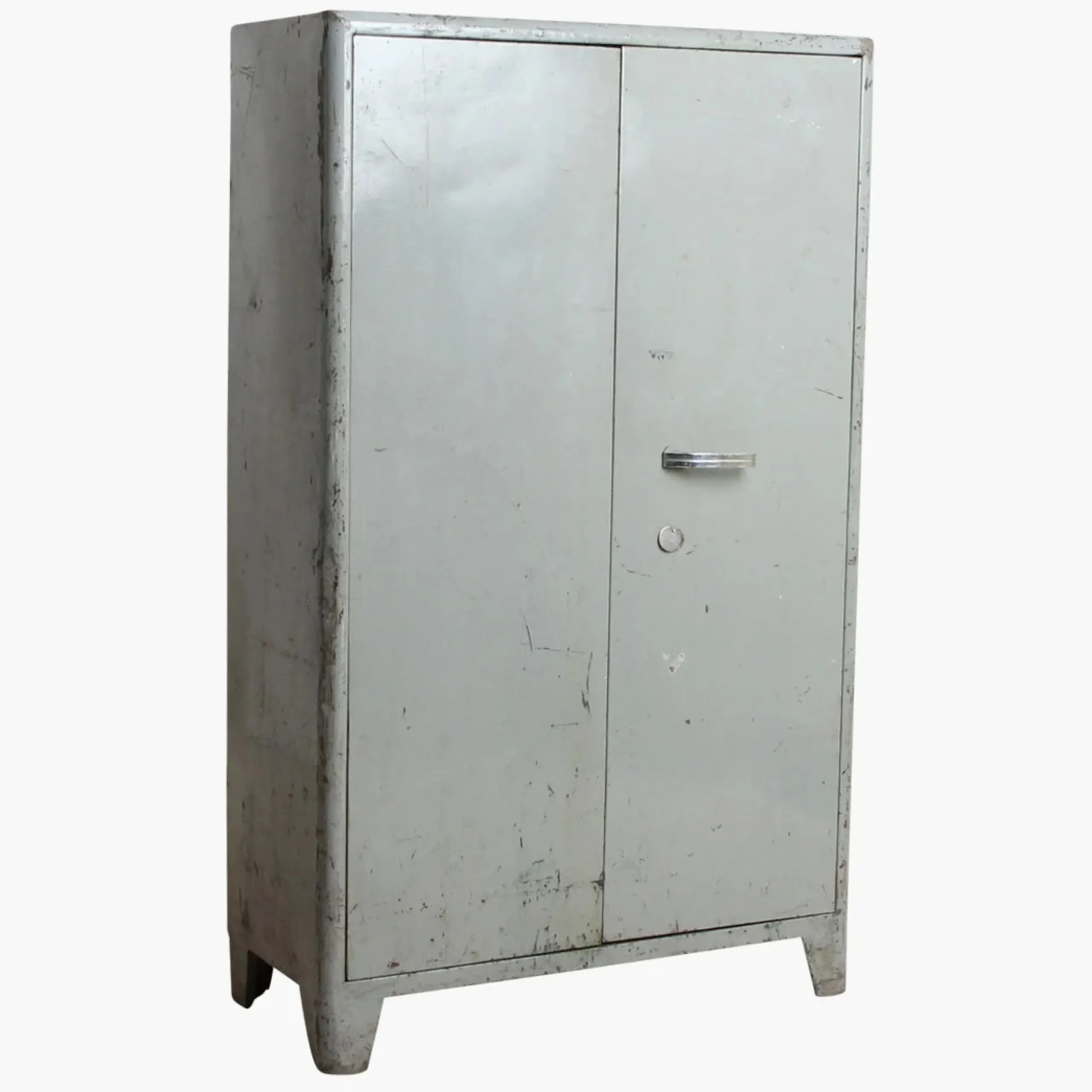 Vintage Metallschrank Büroschrank 44 Schubladen graugrün - Einzelstück-Raw Materials Online