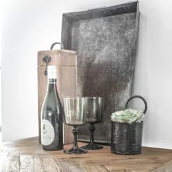 Vintage Metalltablett Tray mit zwei Griffen-Vintagehaus Accessoires Hot