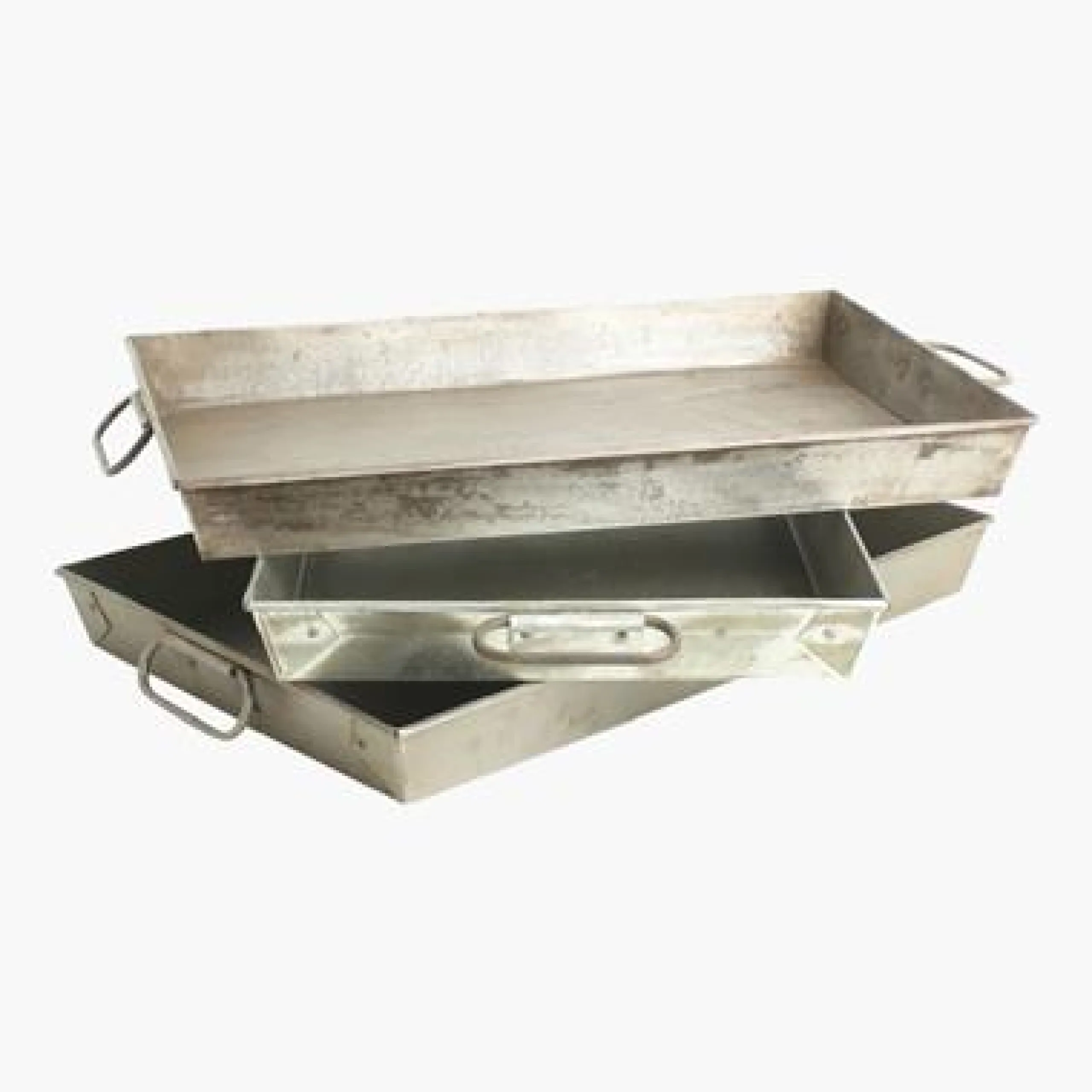 Vintage Metalltablett Tray mit zwei Griffen-Vintagehaus Accessoires Hot