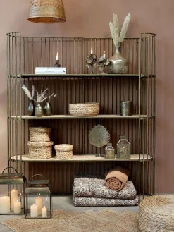 Vintage Regal Standregal Vincent Oval Antik Messing Finish-Chic Antique Best