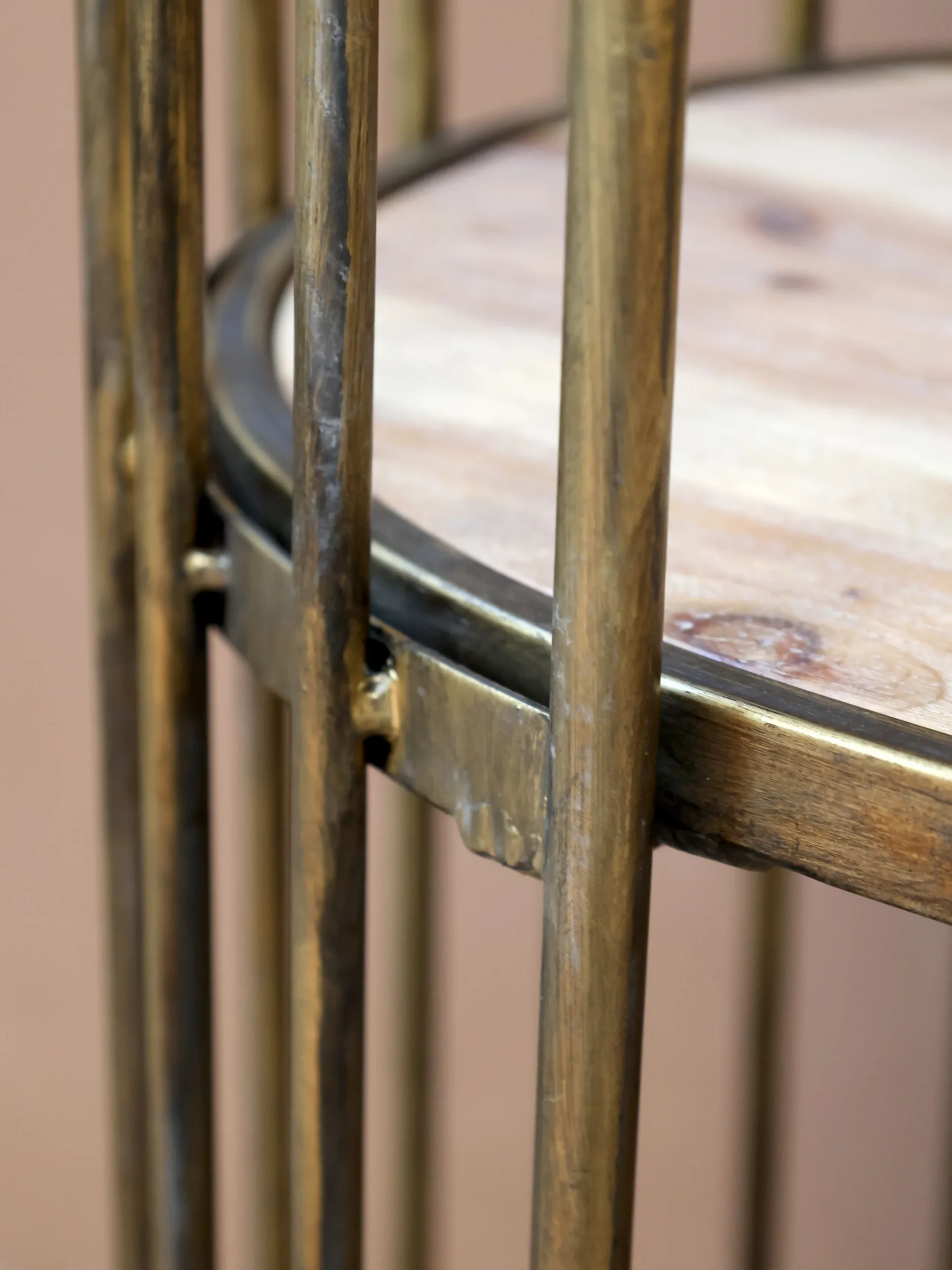 Vintage Regal Standregal Vincent Oval Antik Messing Finish-Chic Antique Best