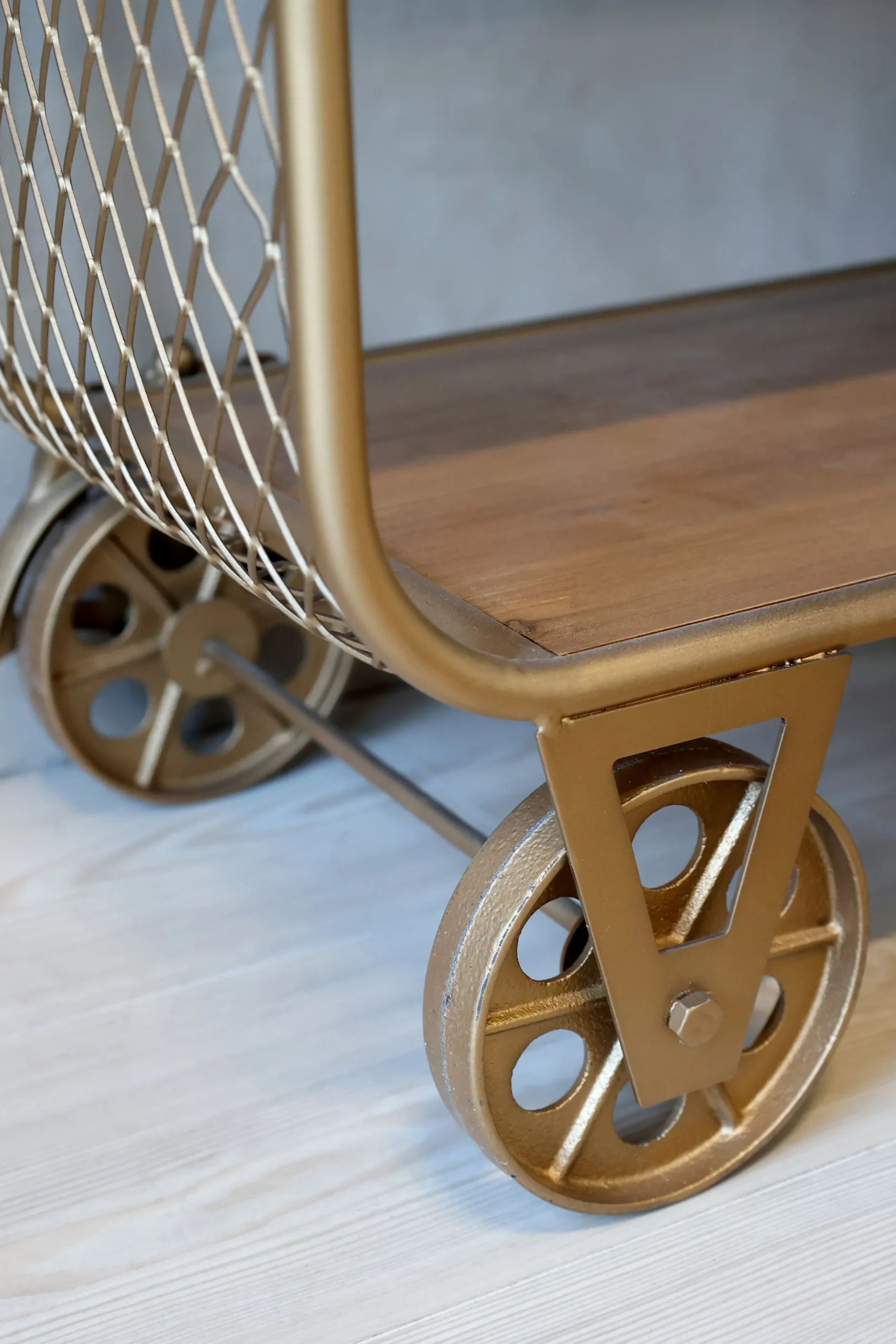 Vintage Servierwagen Konsoltisch Barwagen Élian Gold-Chic Antique