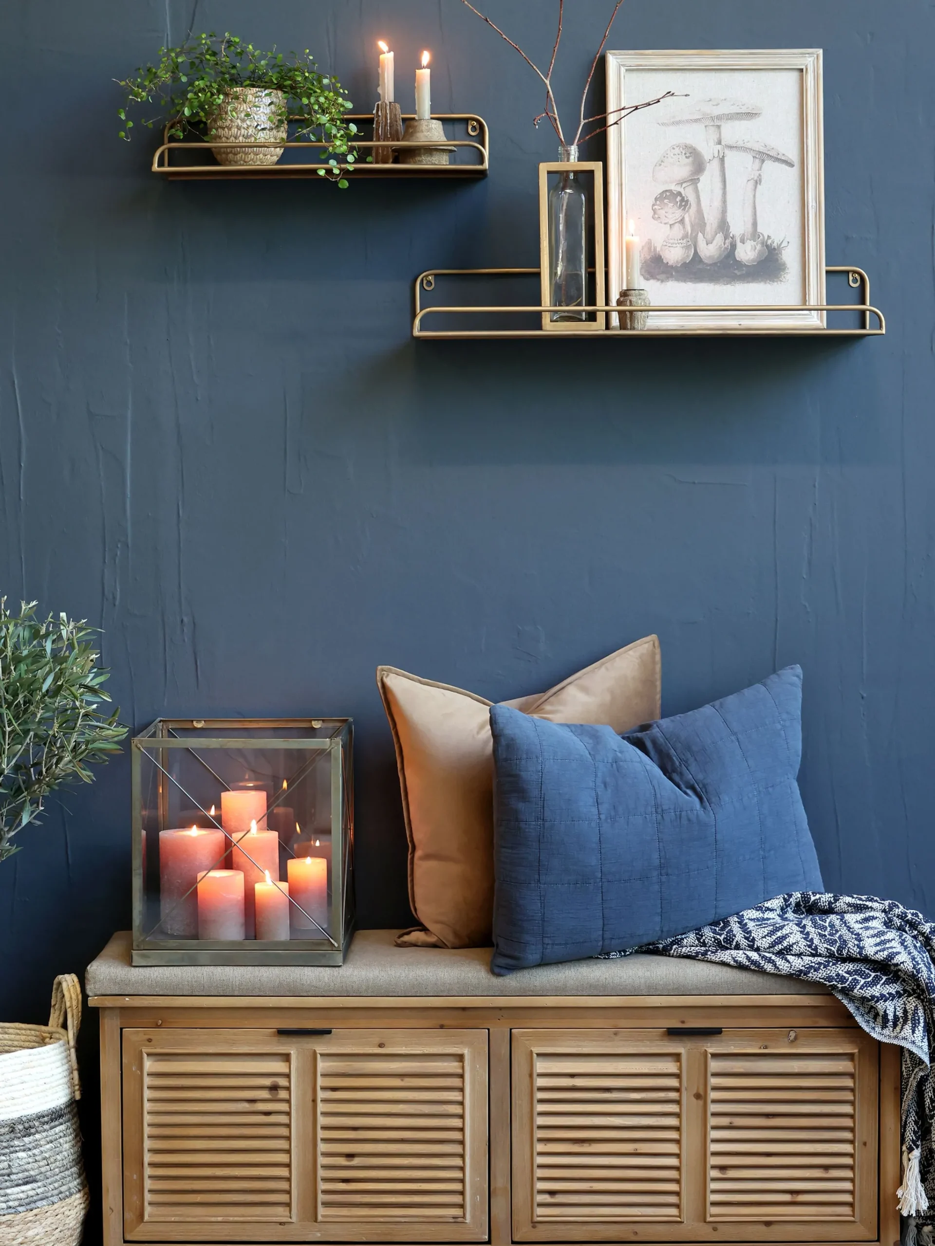 Vintage Sitzbank Lilly Garderobenbank Landhaus mit Stauraum-Chic Antique