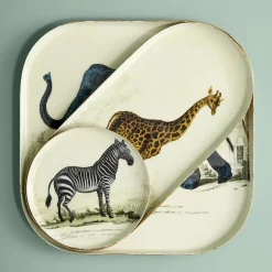 Vintage Tablett 3er Set Safari Tiermotive Metall-Vintagehaus Accessoires Online
