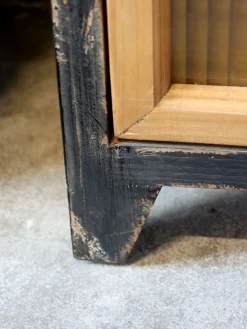 Vintage Vitrine Mathéo Holz Metall geripptes Glas-Chic Antique Online