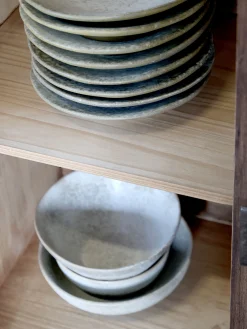 Vintage Vitrine Sideboard Antoine Holz Metall gerippte Front-Chic Antique Discount