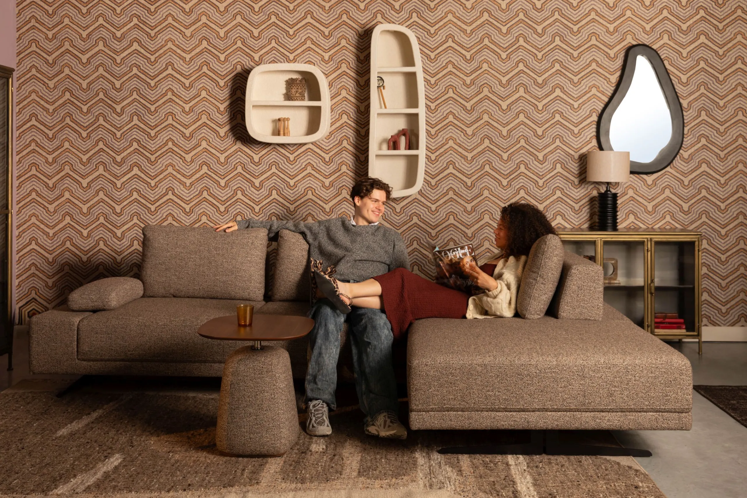 Vintage Vitrine Sideboard Gertlush Antik-Messing Metall-DutchBone Discount