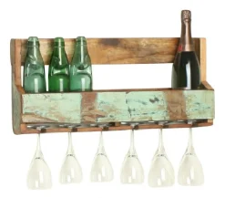 Vintage Wandregal Glashalter Küche Bad Bunt-Raw Materials Discount