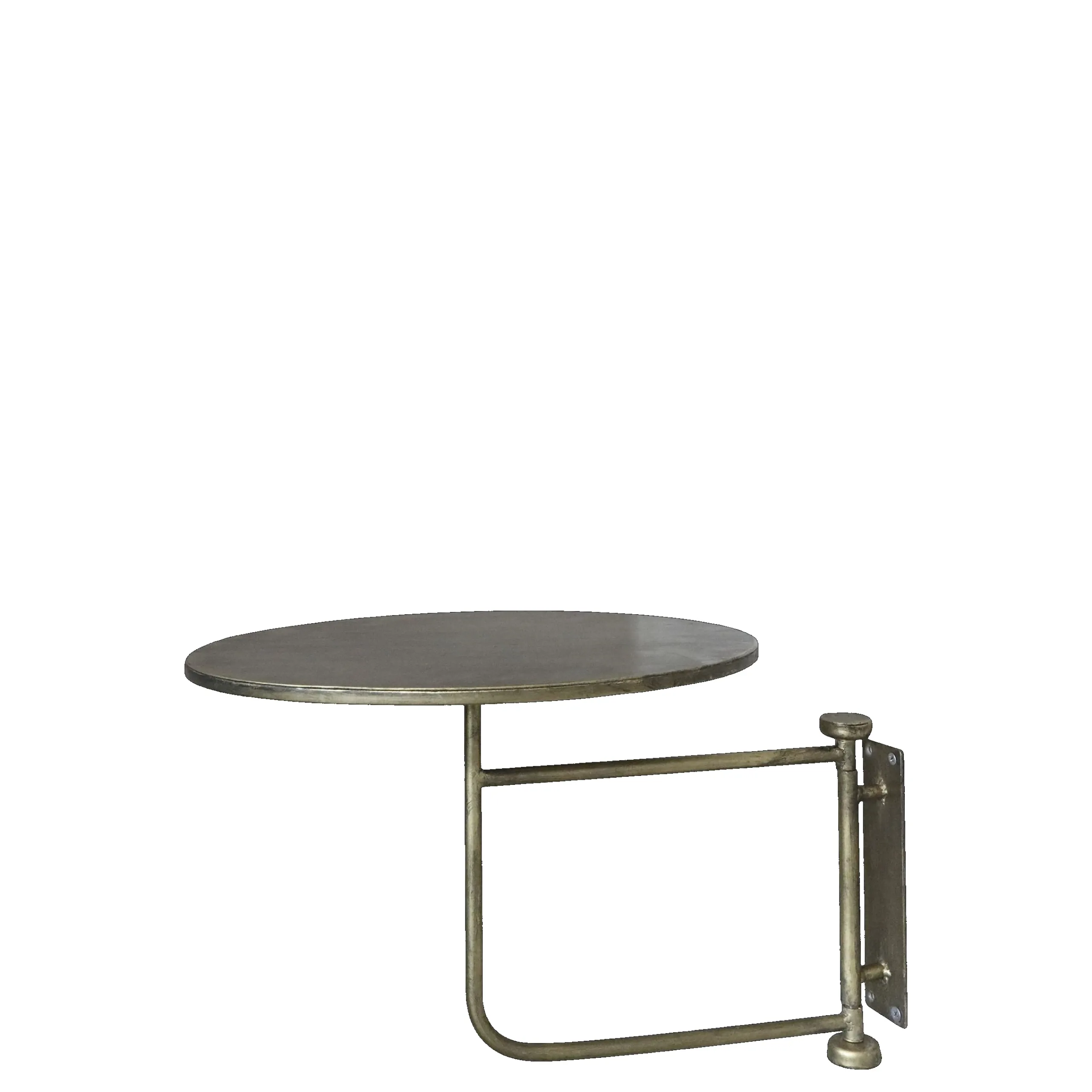Vintage Wandtisch Nachtisch Antik-Gold Metall Schwenkbar Klein-Chic Antique Sale