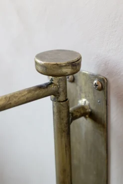 Vintage Wandtisch Nachtisch Antik-Gold Metall Schwenkbar Klein-Chic Antique Sale