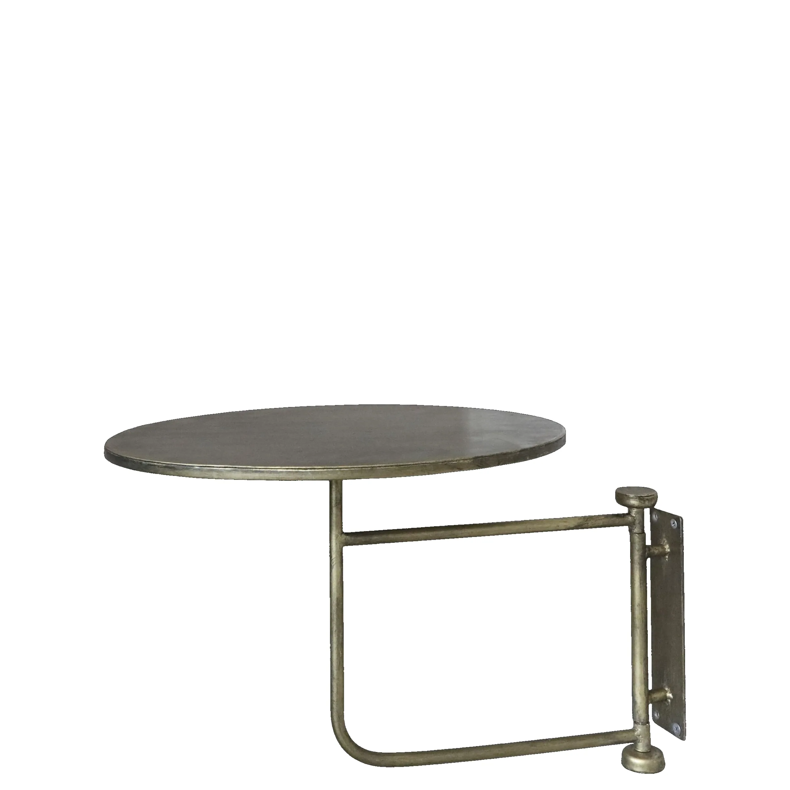 Vintage Wandtisch Nachtisch Antik-Gold Metall Schwenkbar Groß-Chic Antique