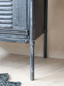 Vitrine Alissa Vintage Spind Metall Glas Holz-Chic Antique Discount