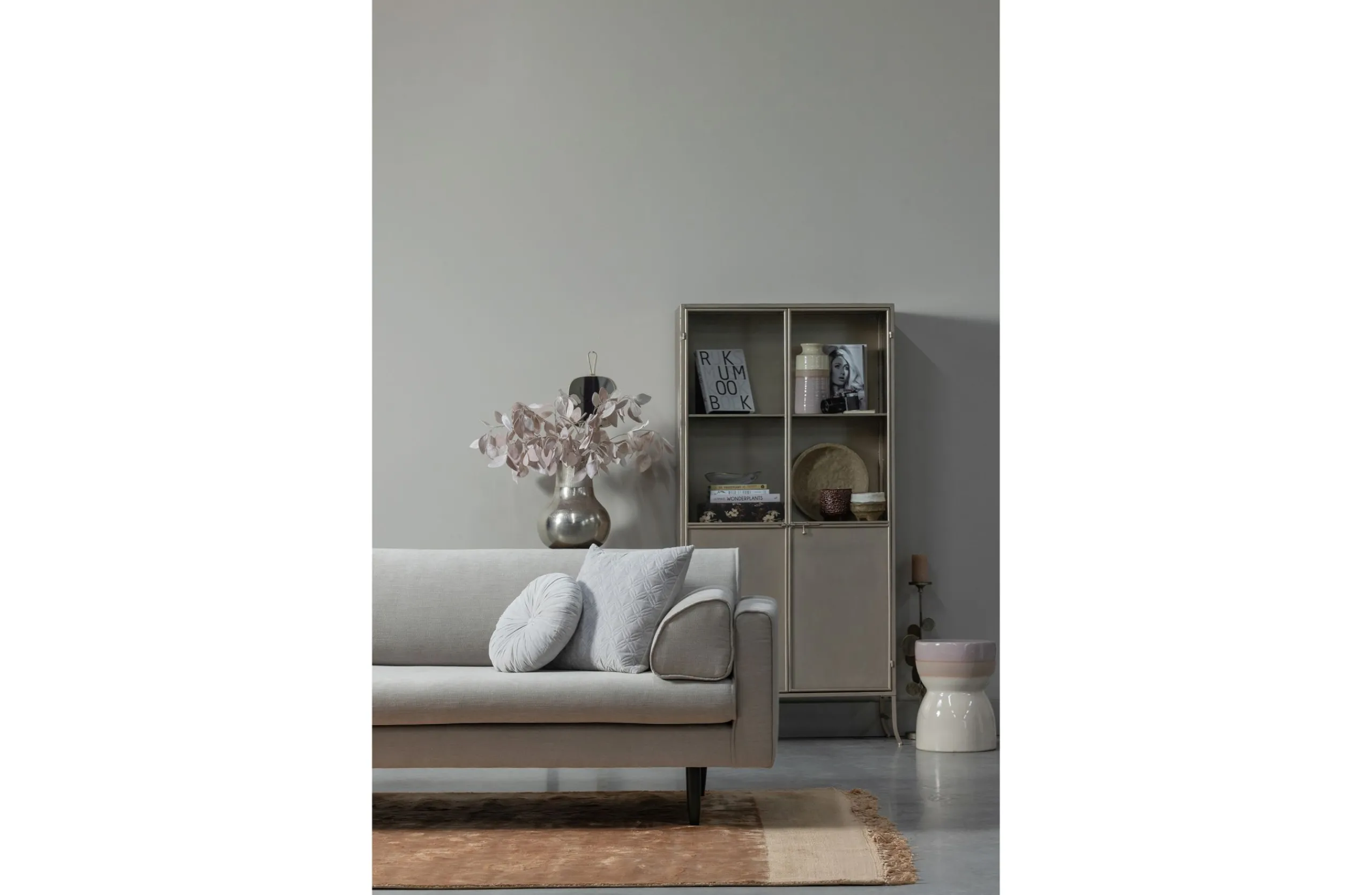 Vitrine Industrial Vintage Astoria Metall Glas Champagner-BePureHome Best