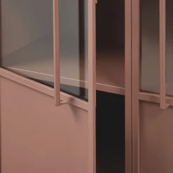 Vitrine Metallschrank Exhibit Industrial Metall / Glas Rotbraun 170-BePureHome Outlet